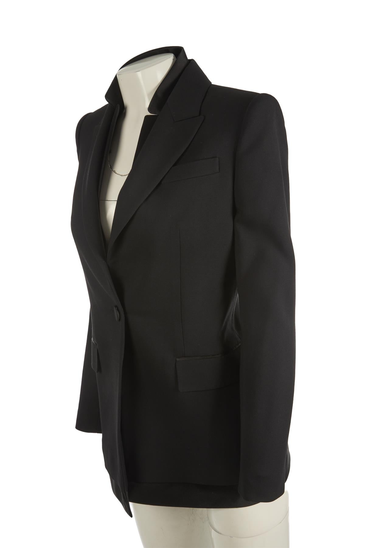 ALEXANDER MCQUEEN BLACK WOOL BLAZER IT 40 UK 8