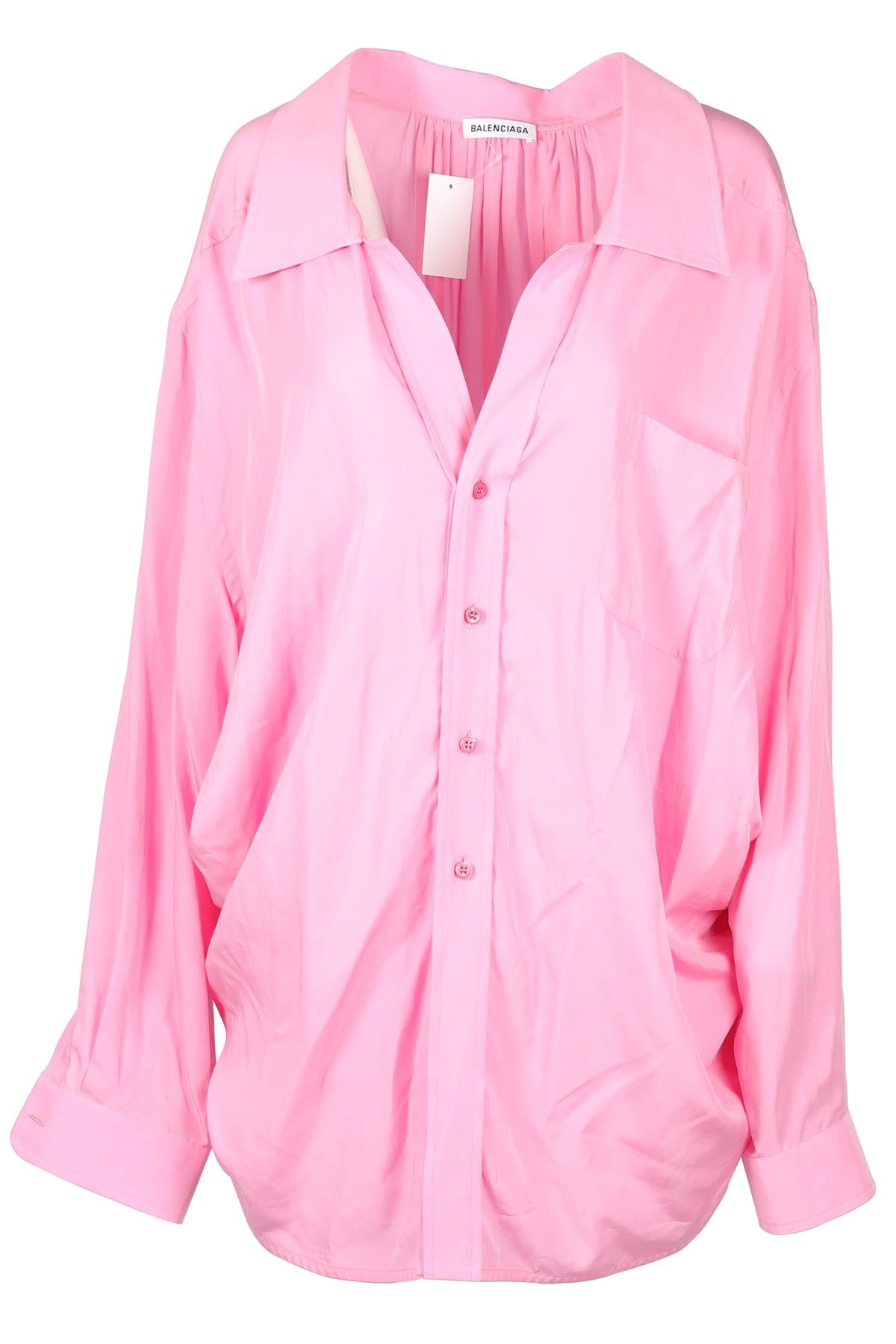 BALENCIAGA PINK WOVEN SHIRT FR 36 UK 8