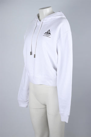 OFF-WHITE WHITE COTTON HOODIE MEDIUM