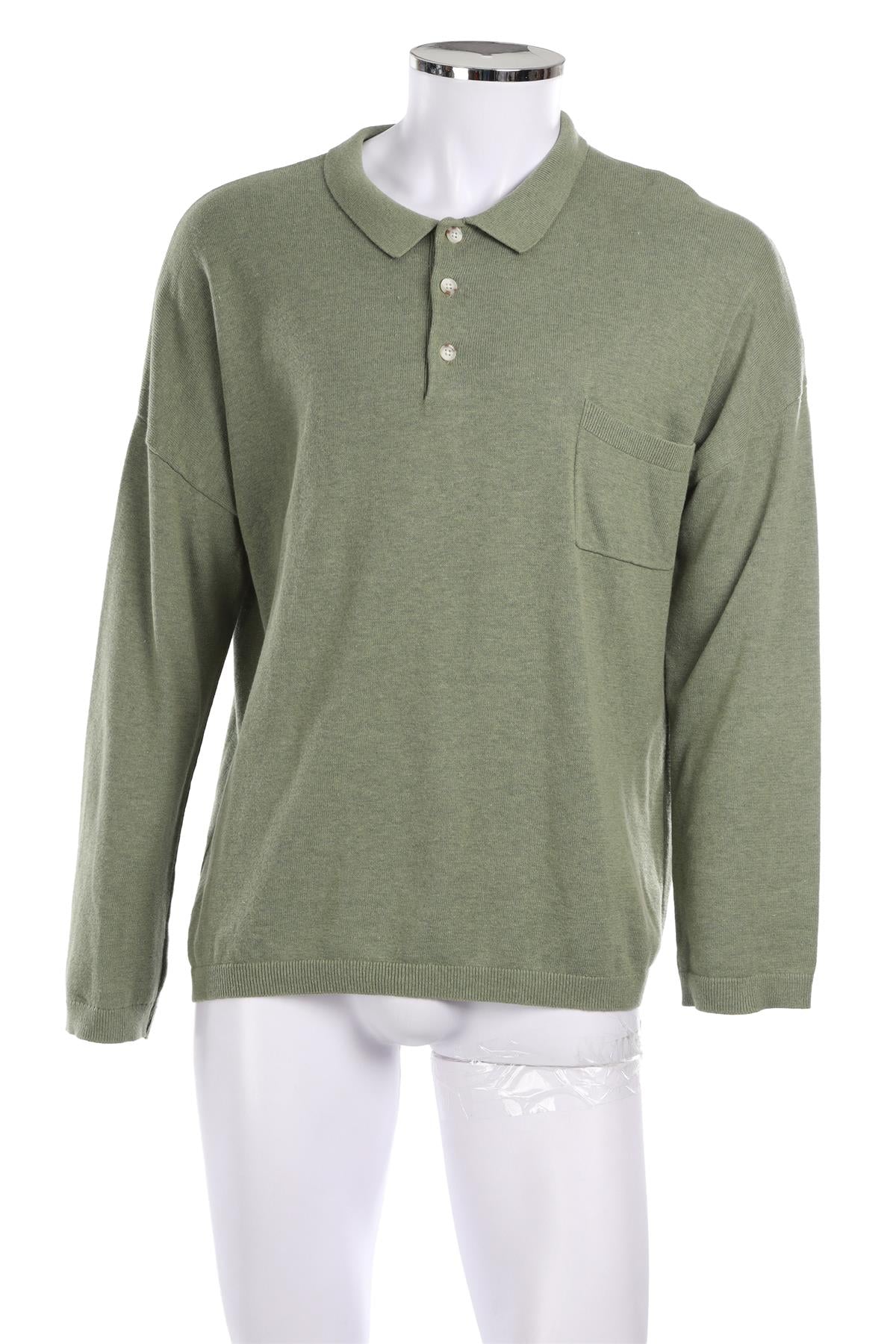 COMMAS GREEN WOOL TOP XLARGE