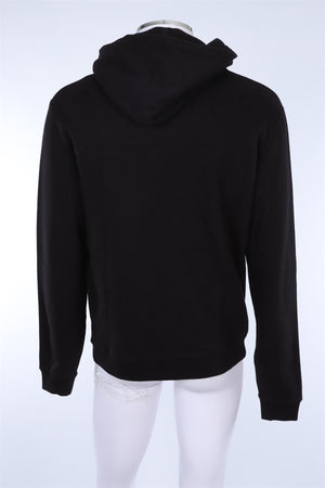 SAINT LAURENT BLACK MEN'S COTTON HOODIE LARGE