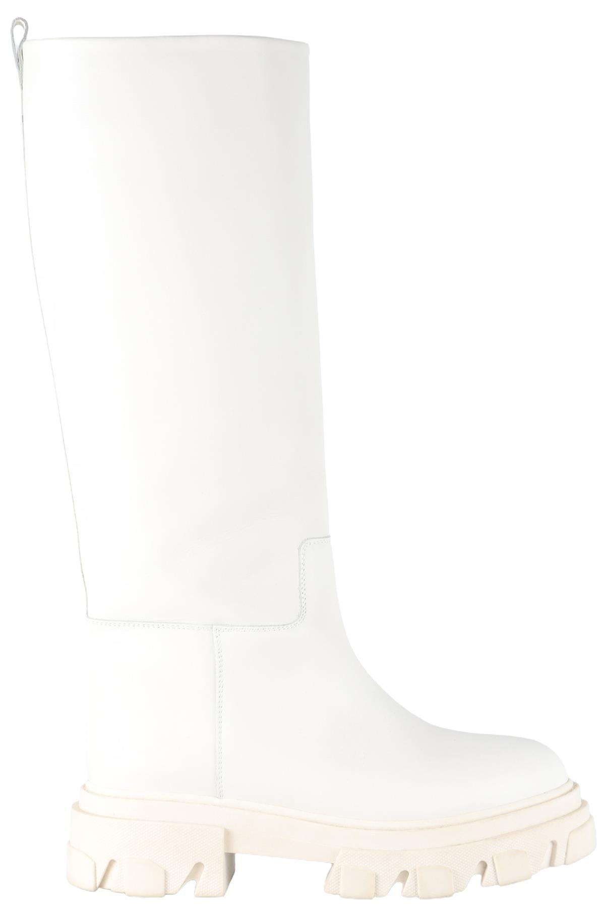 GIA + PERNILLE TEISBAEK WHITE LEATHER KNEE HIGH BOOTS EU 38 UK 5 US 8