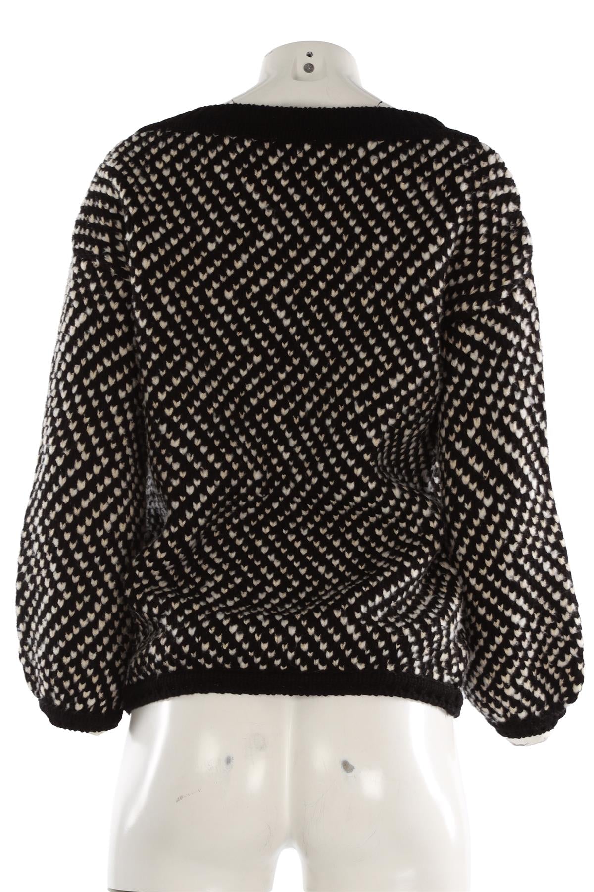 ERMANNO SCERVINO BLACK WOOL SWEATER IT 40 UK 8
