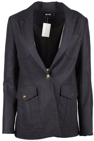 ME+EM NAVY WOOL BLAZER UK 6