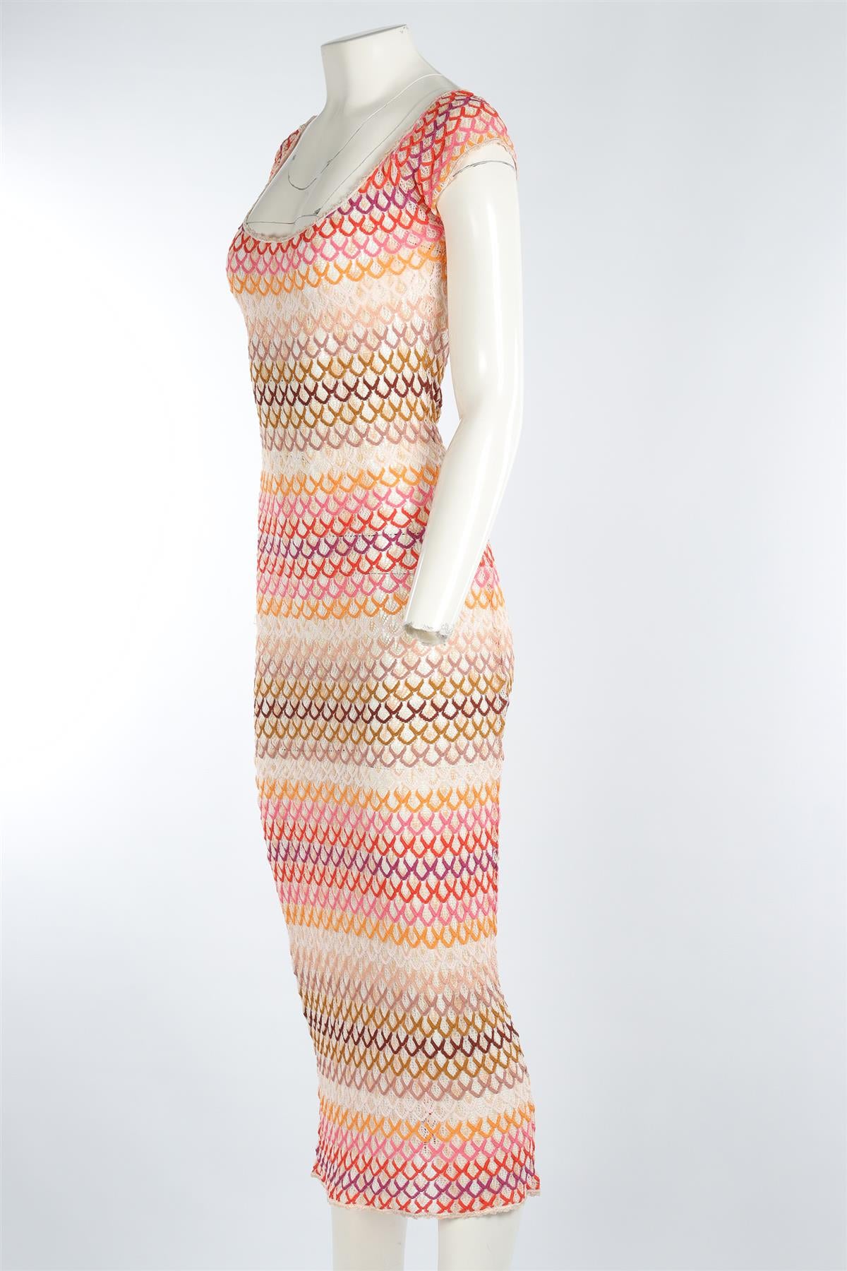 MISSONI MARE MULTI CROCHET MAXI DRESS IT 42 UK 10