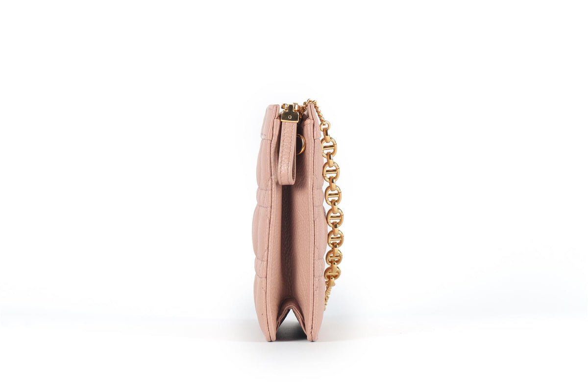 CHRISTIAN DIOR NUDE 2022 CARO CANNAGE LEATHER SHOULDER BAG