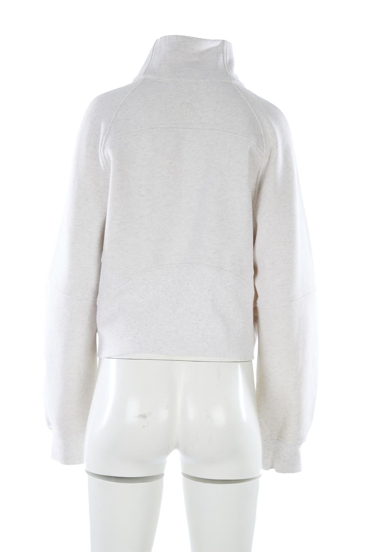 LULULEMON ECRU COTTON SWEATSHIRT MEDIUM-LARGE
