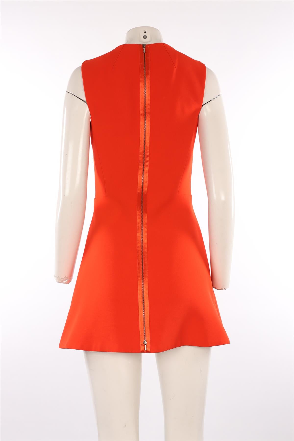VICTORIA BECKHAM ORANGE WOOL MINI DRESS UK 10
