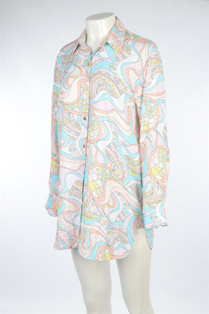 MELISSA ODABASH MULTI WOVEN SHIRT MEDIUM