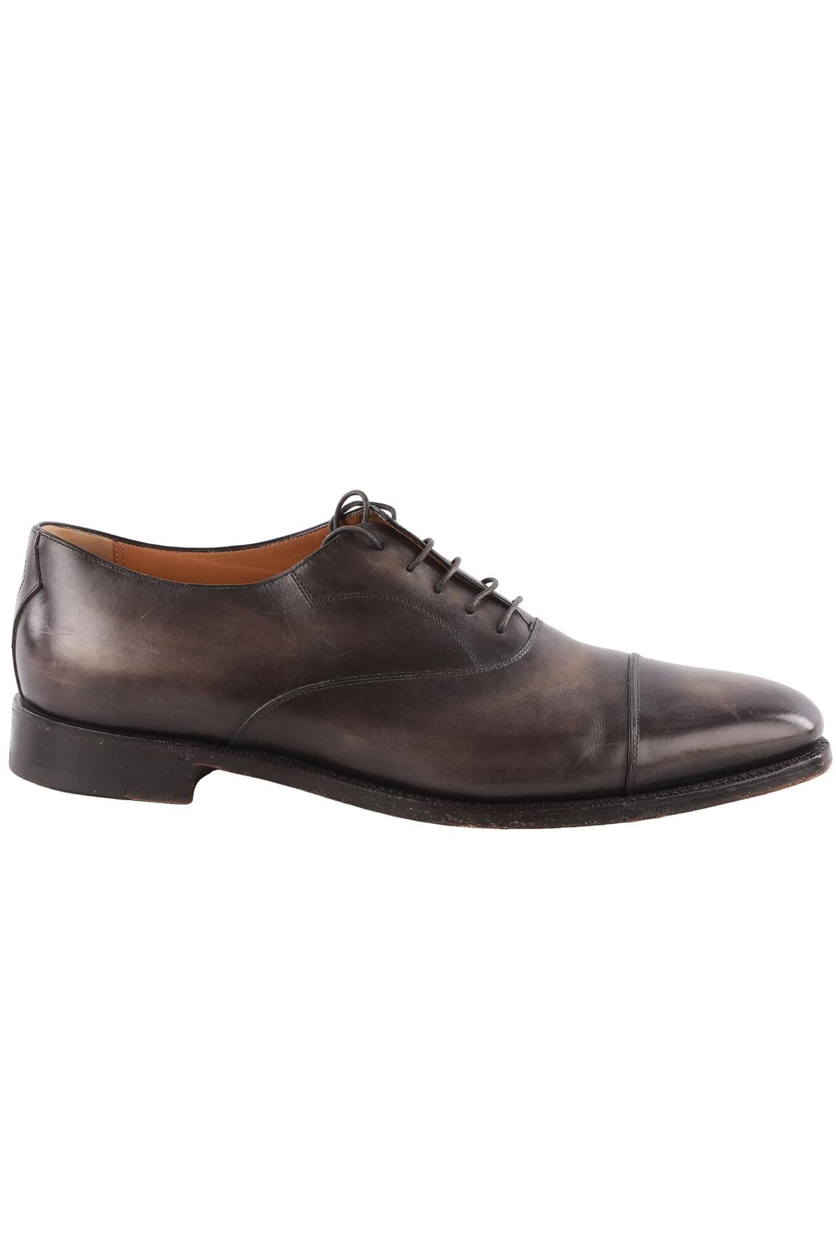 BERLUTI BLACK MEN'S LEATHER OXFORD SHOES EU 45.5 UK 11.5 US 12.5