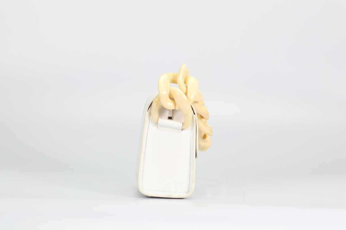 MARQUES ALMEDIA CHAIN DETAILED LEATHER TOTE BAG