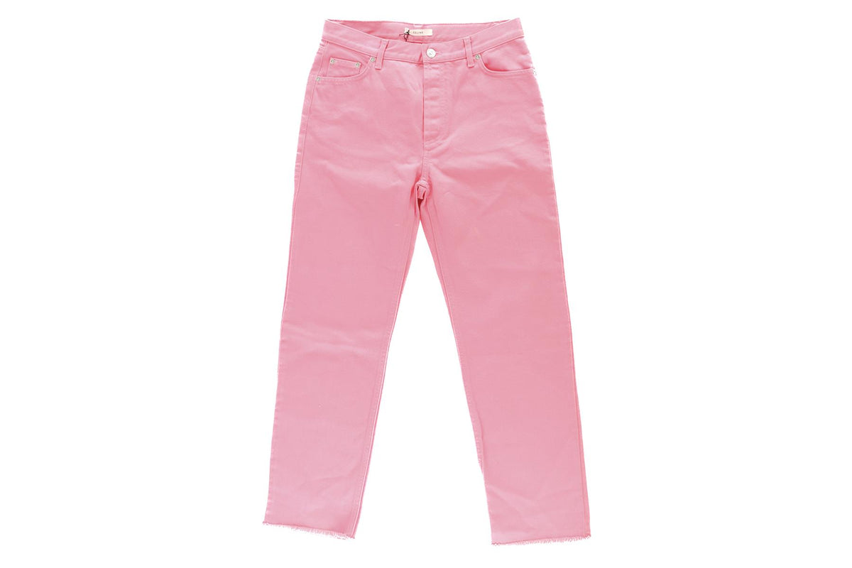 CÉLINE PINK HIGH RISE STRAIGHT LEG JEANS FR 36 UK 8