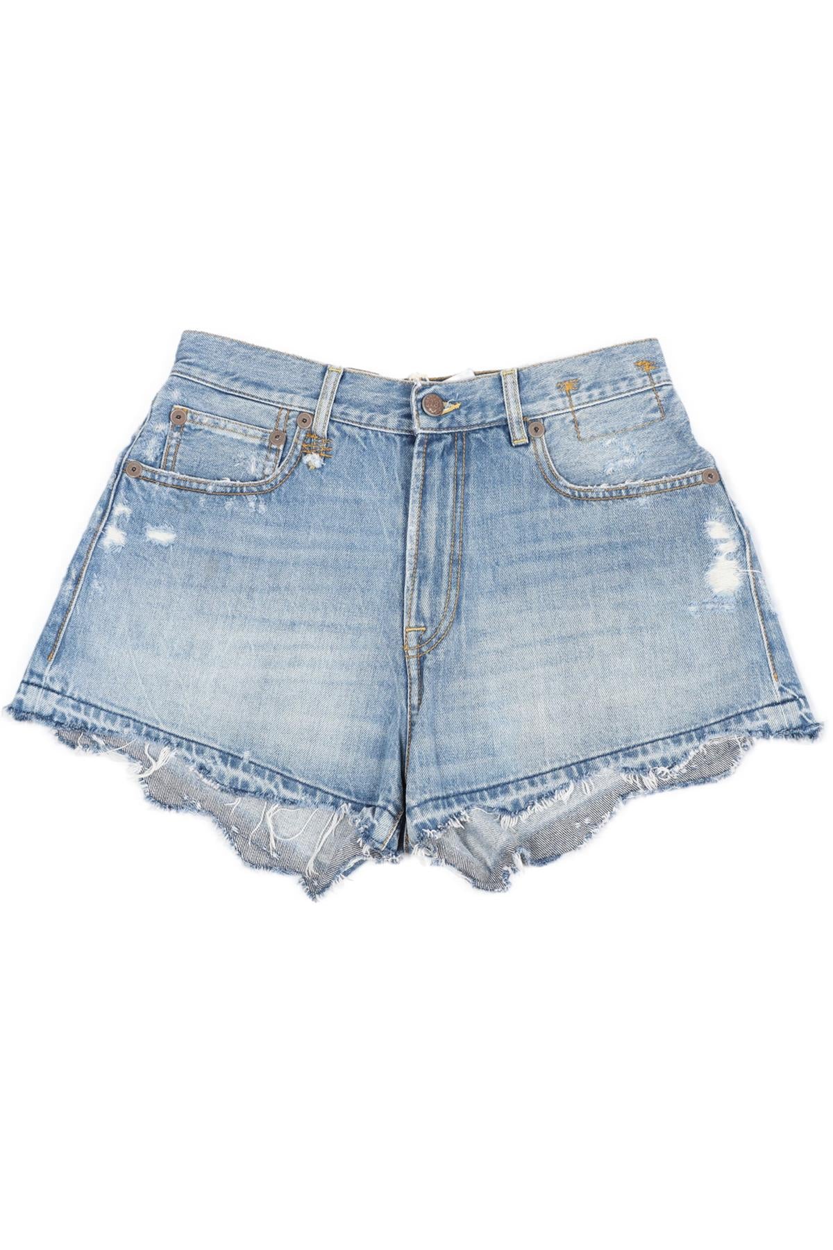 R13 HIGH RISE DENIM SHORTS W27 UK 8-10