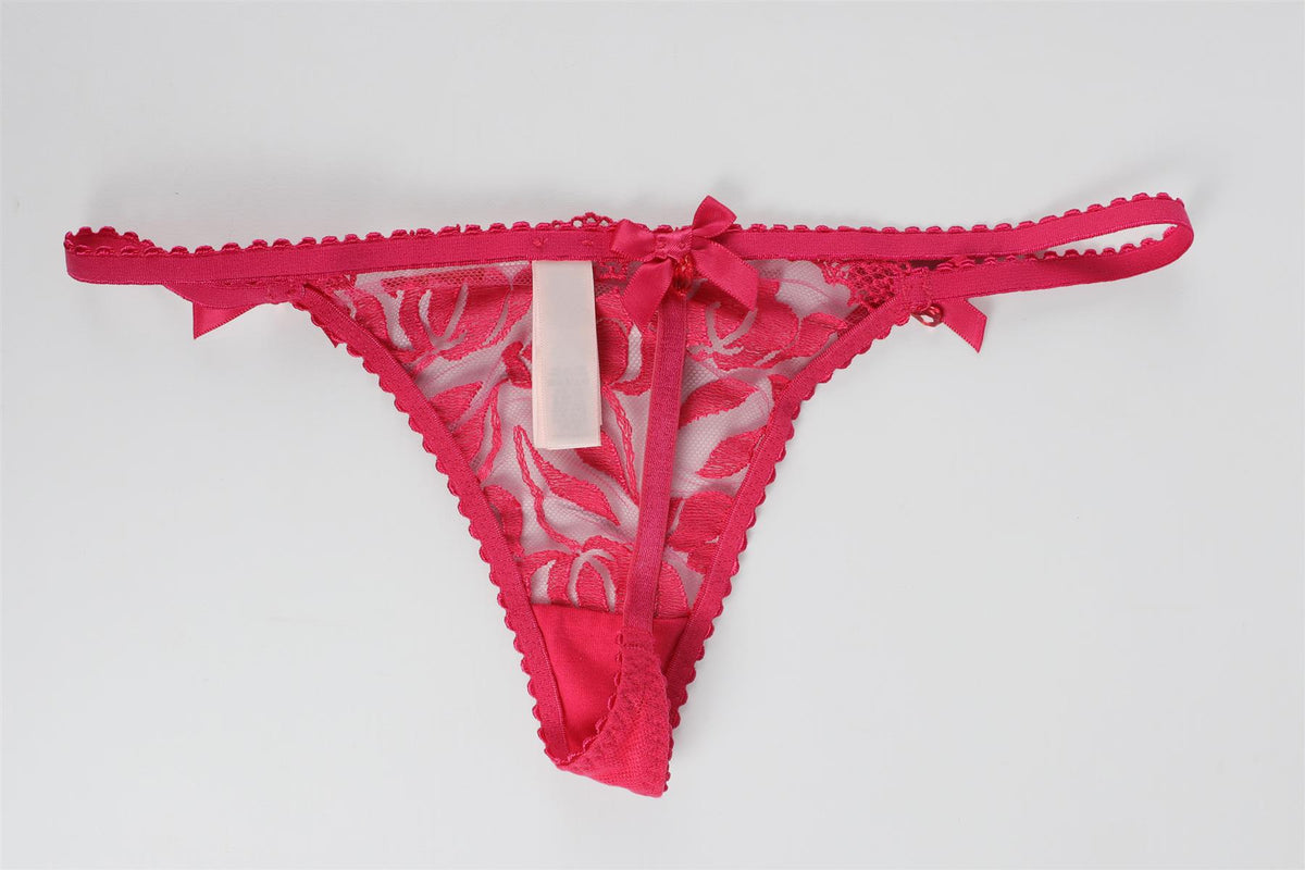 AGENT PROVOCATEUR PINK BRA AND THONG SET UK 34 DD/2