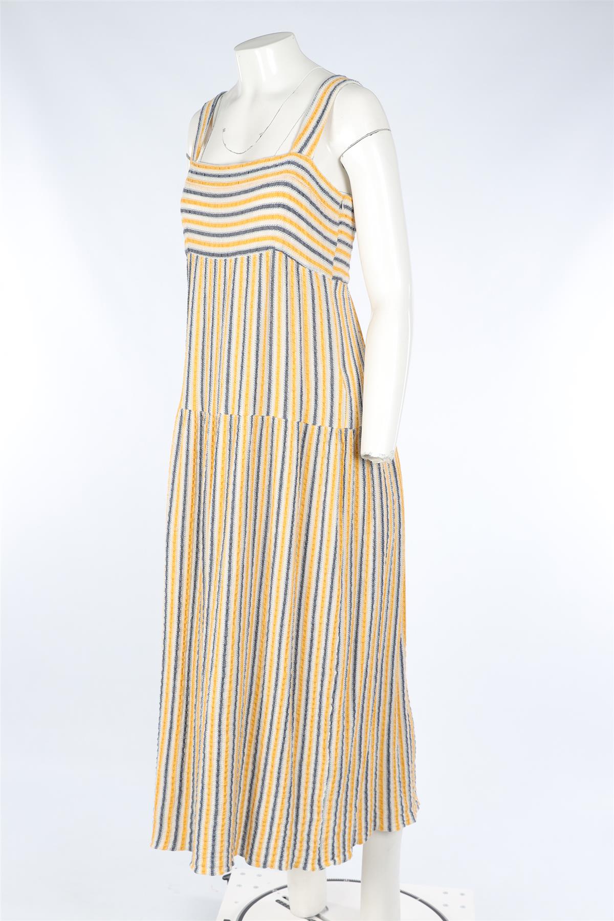 THREE GRACES LONDON MULTI COTTON MAXI DRESS UK 10