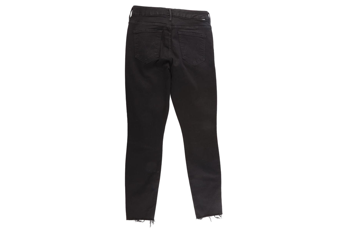 MOTHER BLACK COTTON JEANS W29 UK 10-12
