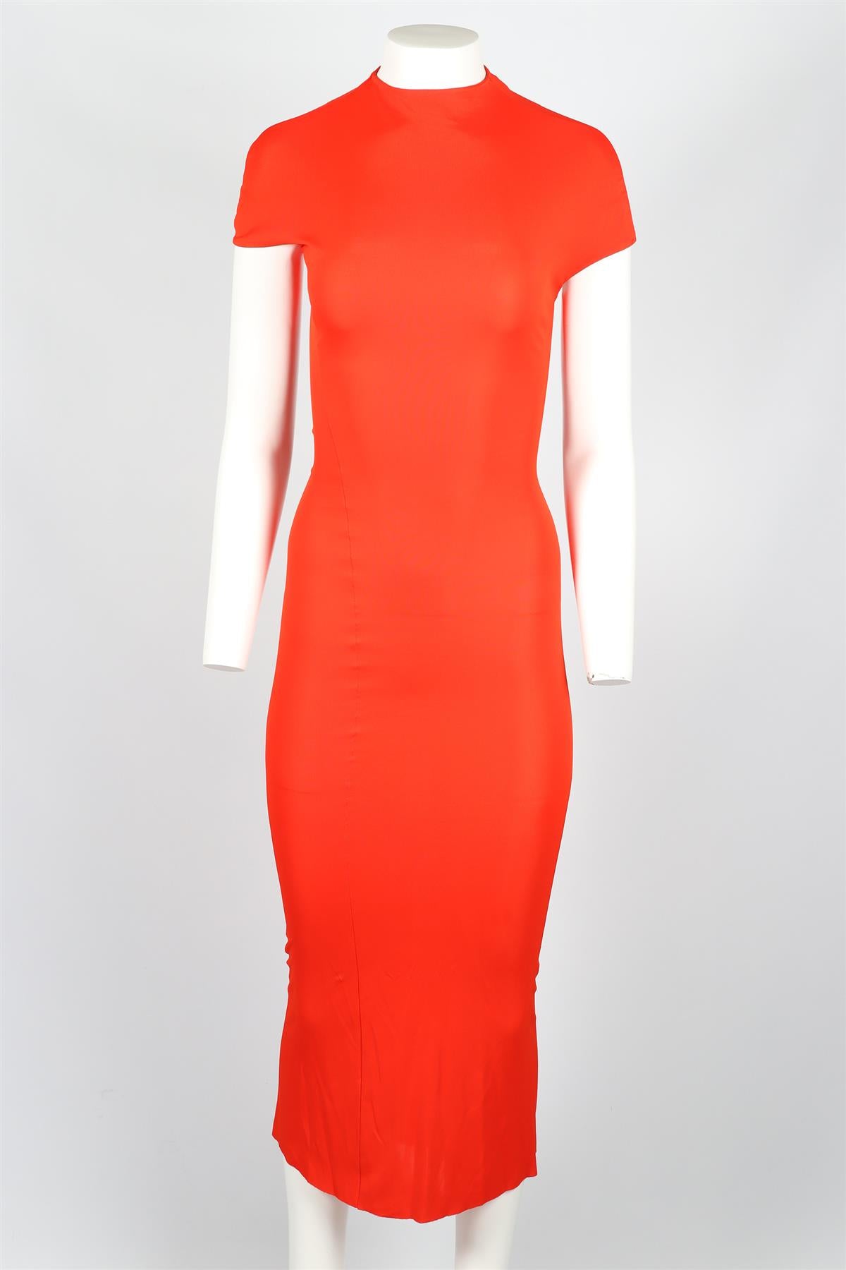 KHAITE RED JERSEY MAXI DRESS XSMALL