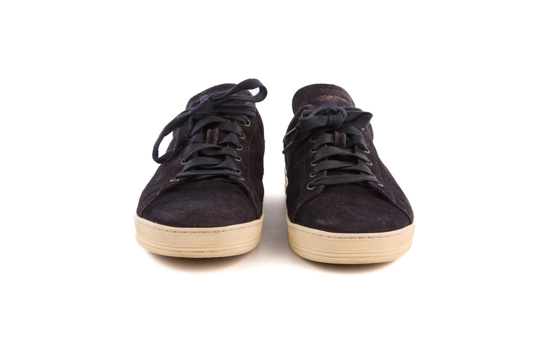 TOM FORD NAVY MEN'S SUEDE SNEAKERS UK 8.5 EU 42.5 US 9.5