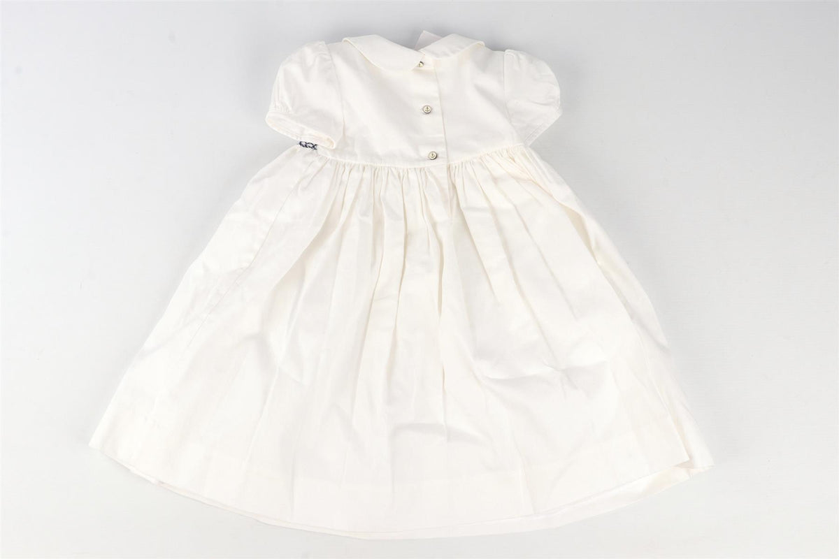 RALPH LAUREN WHITE BABY GIRLS DRESS AND BLOOMERS 18 MONTHS