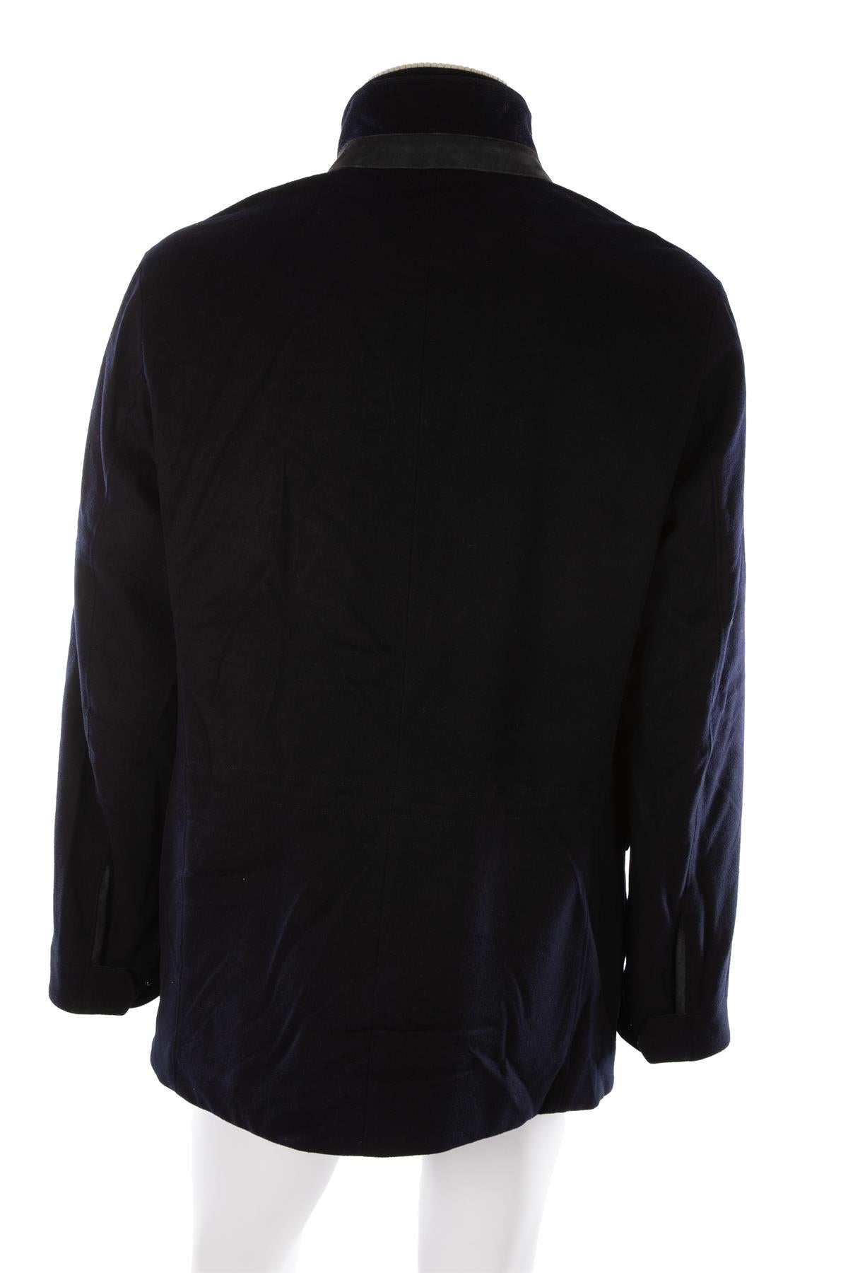 LORO PIANA NAVY MEN'S NEW TRAVELLER CASHMERE JACKET IT 54