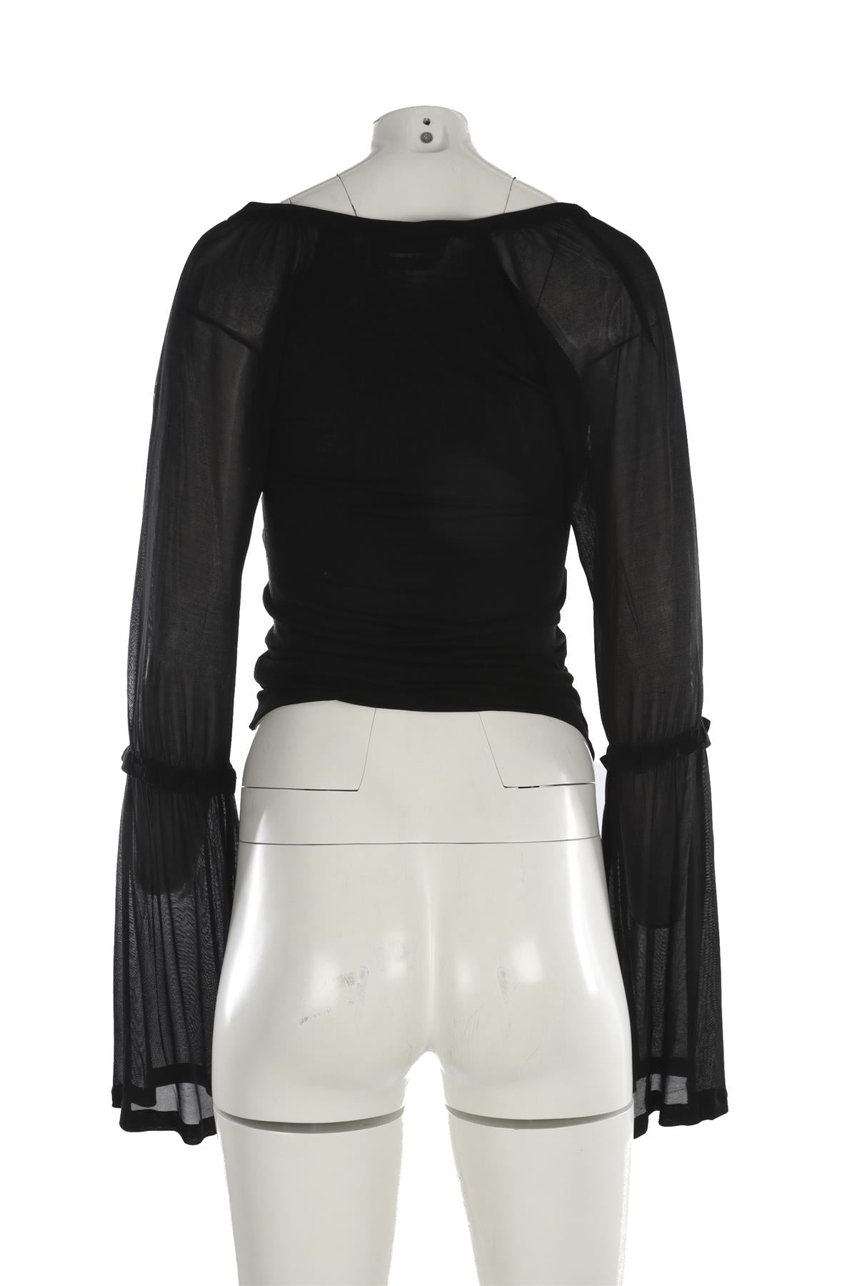 YVES SAINT LAURENT RIVE GAUCHE BLACK SILK TOP SMALL