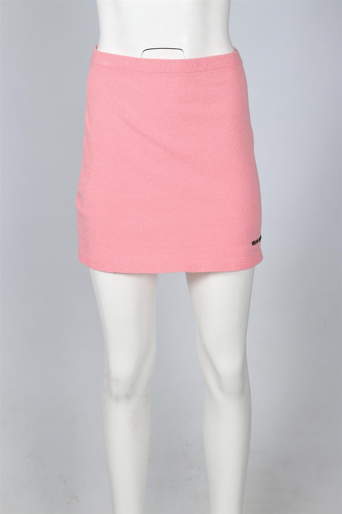 MIU MIU PINK COTTON MINI SKIRT MEDIUM