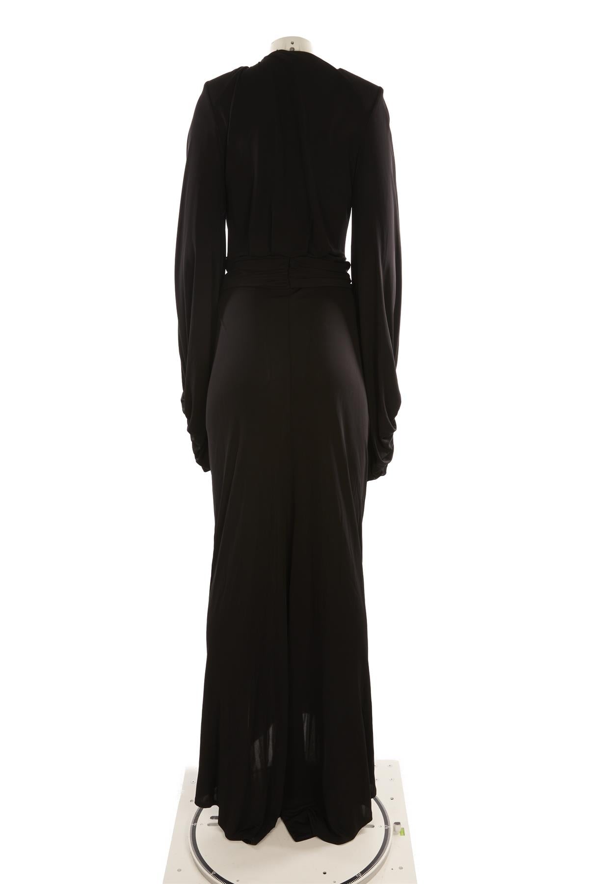 RAT & BOA BLACK JERSEY MAXI DRESS SMALL