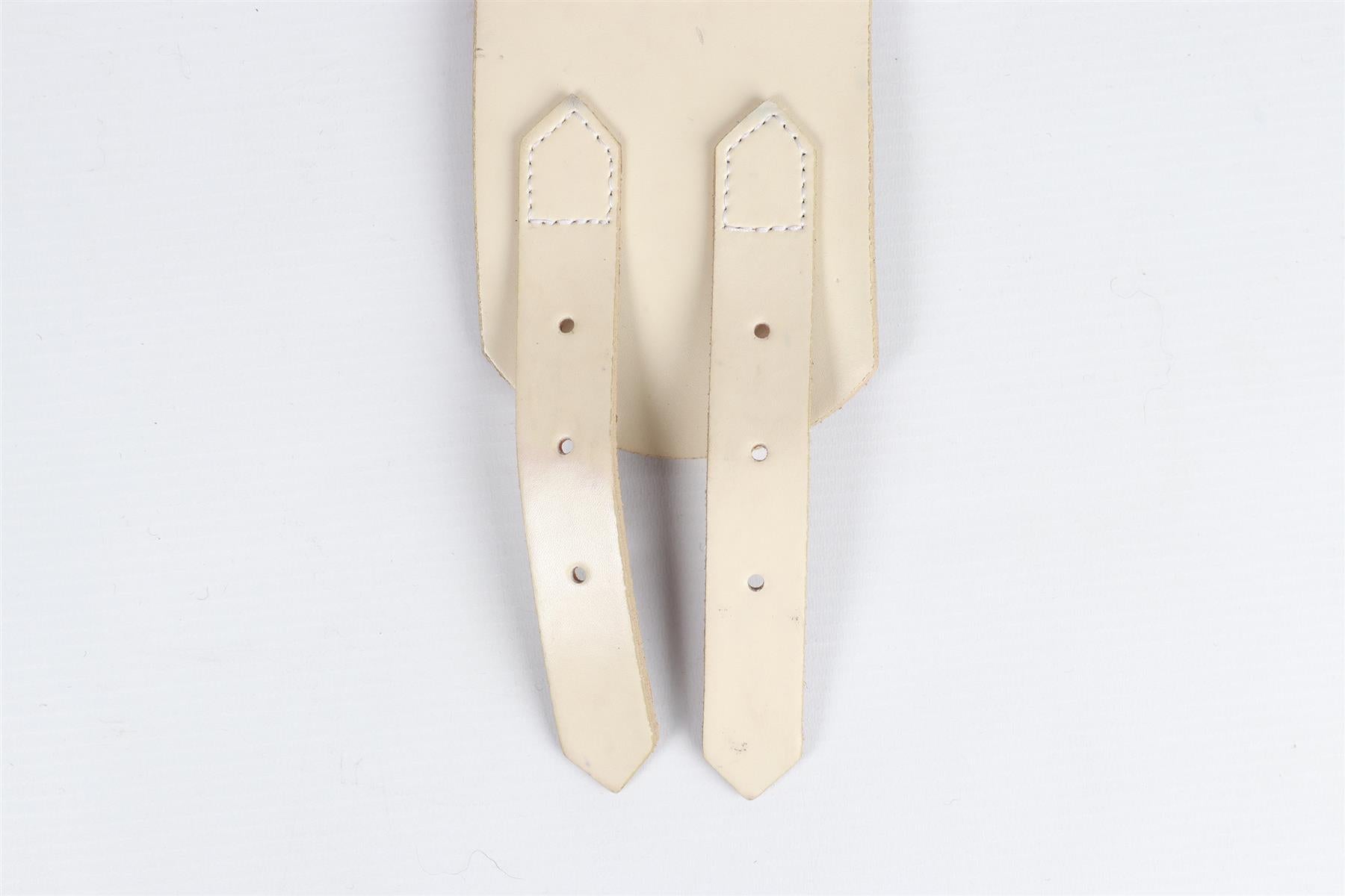 PLEIN SUD CREAM LEATHER WAIST BELT FR 38 UK 10