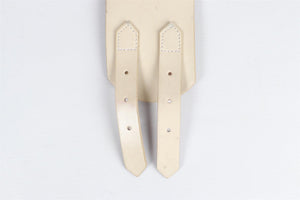 PLEIN SUD CREAM LEATHER WAIST BELT FR 38 UK 10