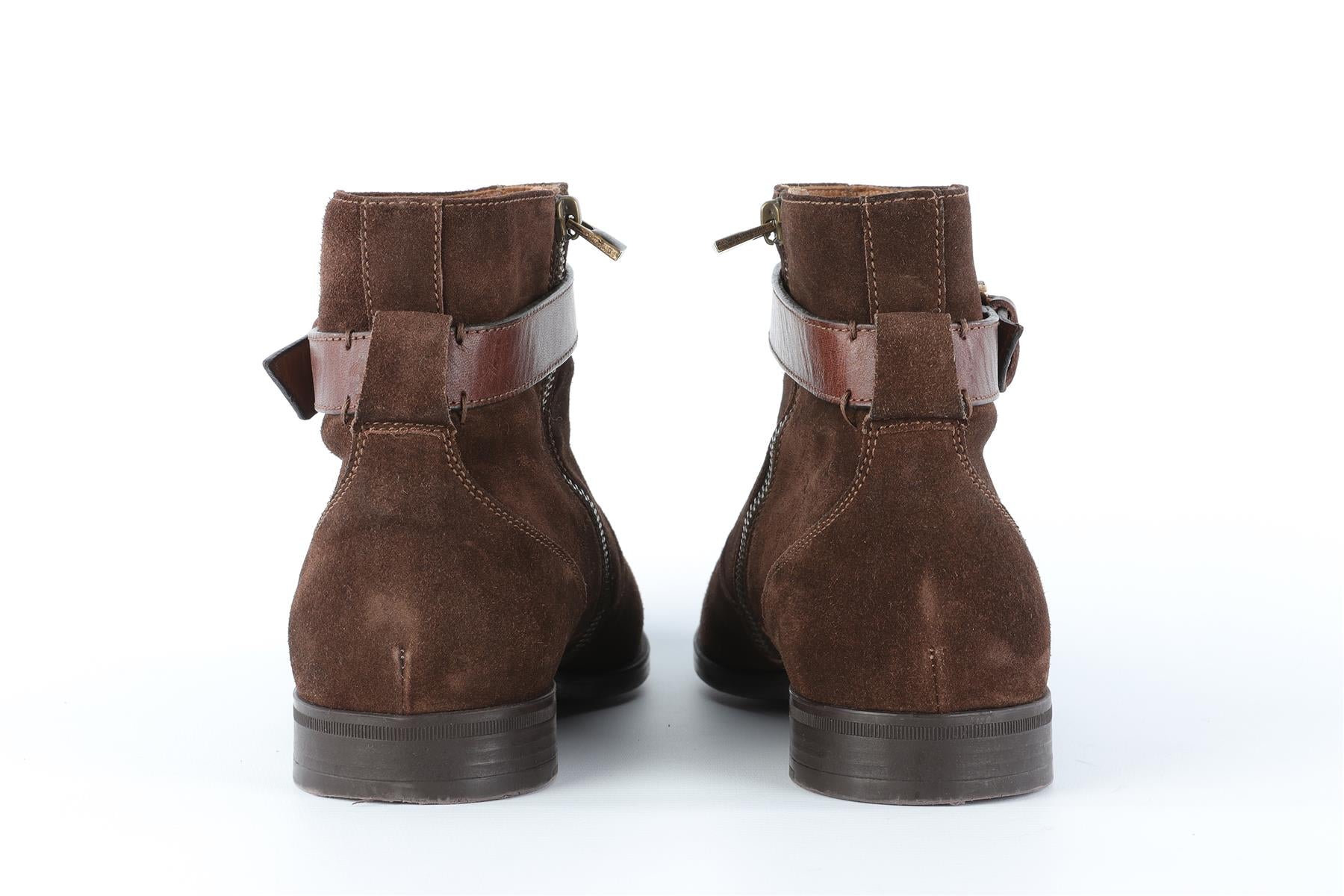 JIMMY CHOO BROWN MEN'S SUEDE ANKLE BOOTS EU 42 UK 8 US 9