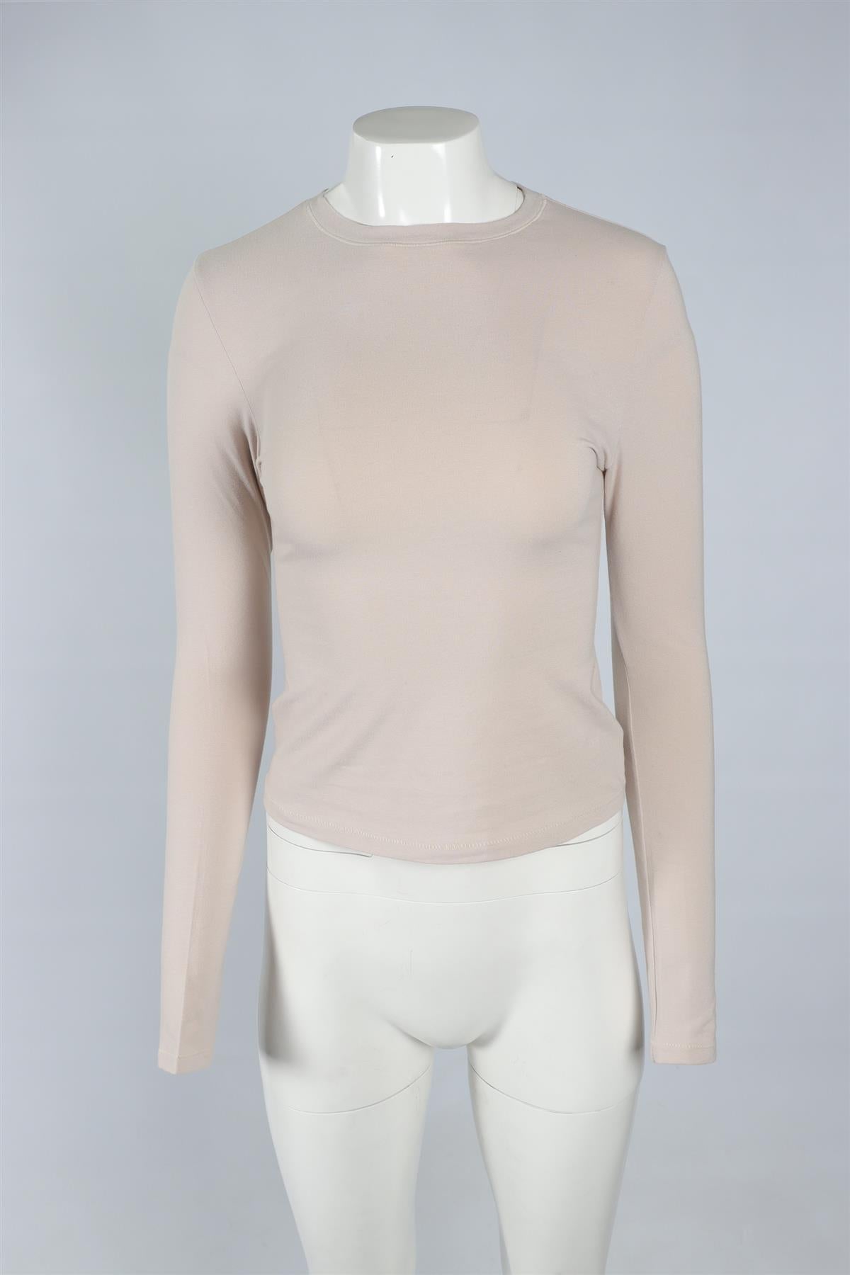 SKIMS STONE COTTON JERSEY TOP MEDIUM