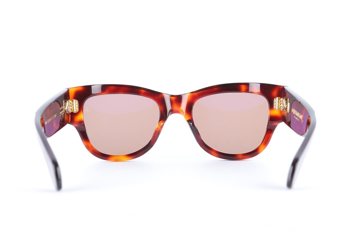 JACQUE MARIE MAGE BROWN SQUARE FRAME ACETATE SUNGLASSES