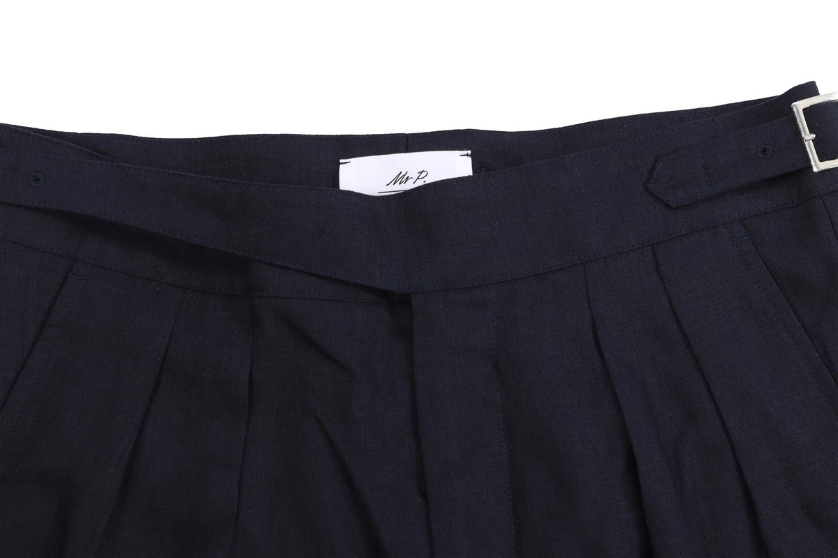 MR P NAVY LINEN SHORTS UK/US W30