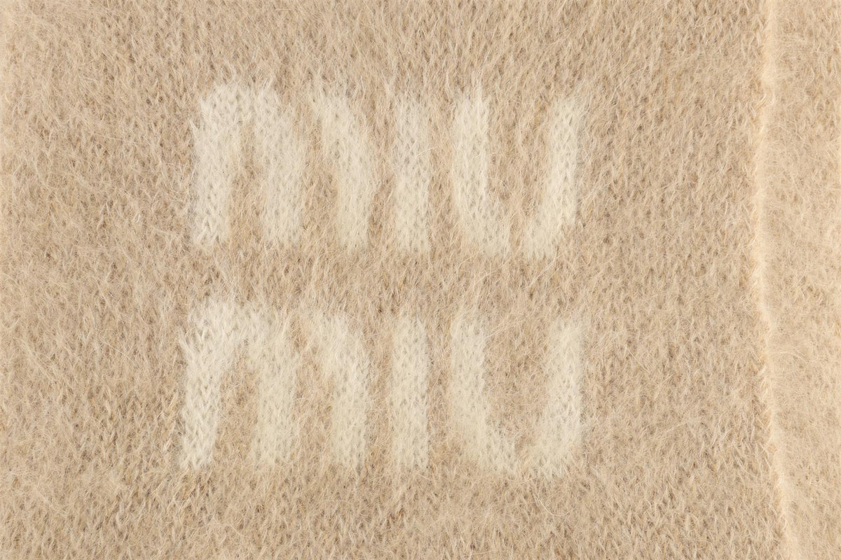 MIU MIU BEIGE MOHAIR SCARF
