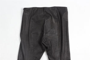 THE ROW BLACK LEATHER SKINNY PANTS LARGE