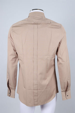 DOLCE & GABBANA BEIGE MEN'S COTTON SHIRT UK/US COLLAR 16 UK/US CHEST 40