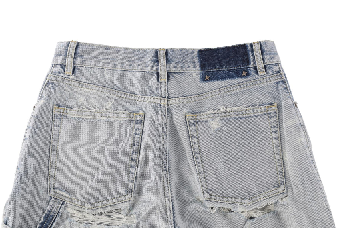 GOLDEN GOOSE DELUXE BRAND BLUE DENIM SHORTS W27 UK 8-10