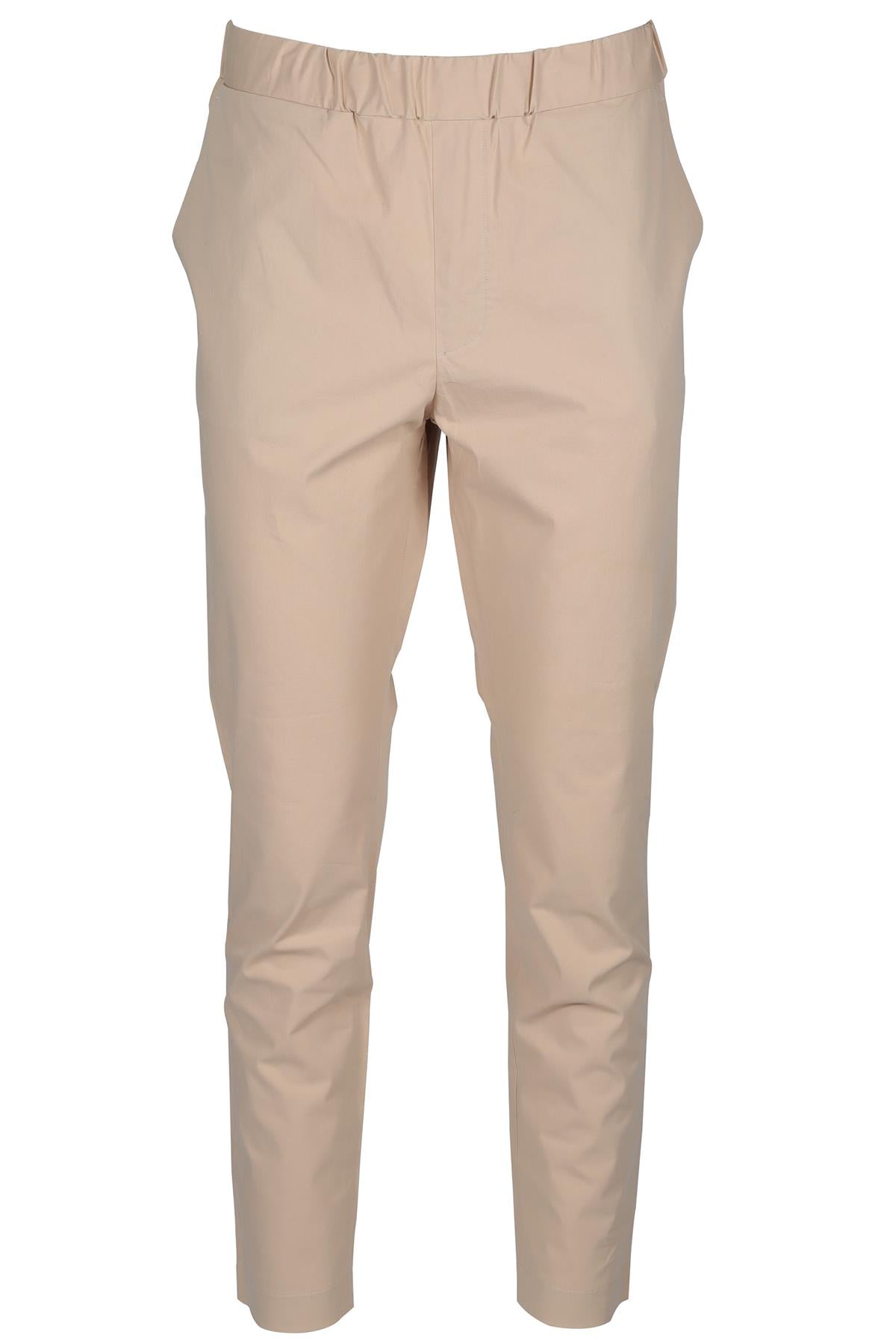 BOTTEGA VENETA BEIGE COTTON STRAIGHT LEG PANTS IT 46 UK 14