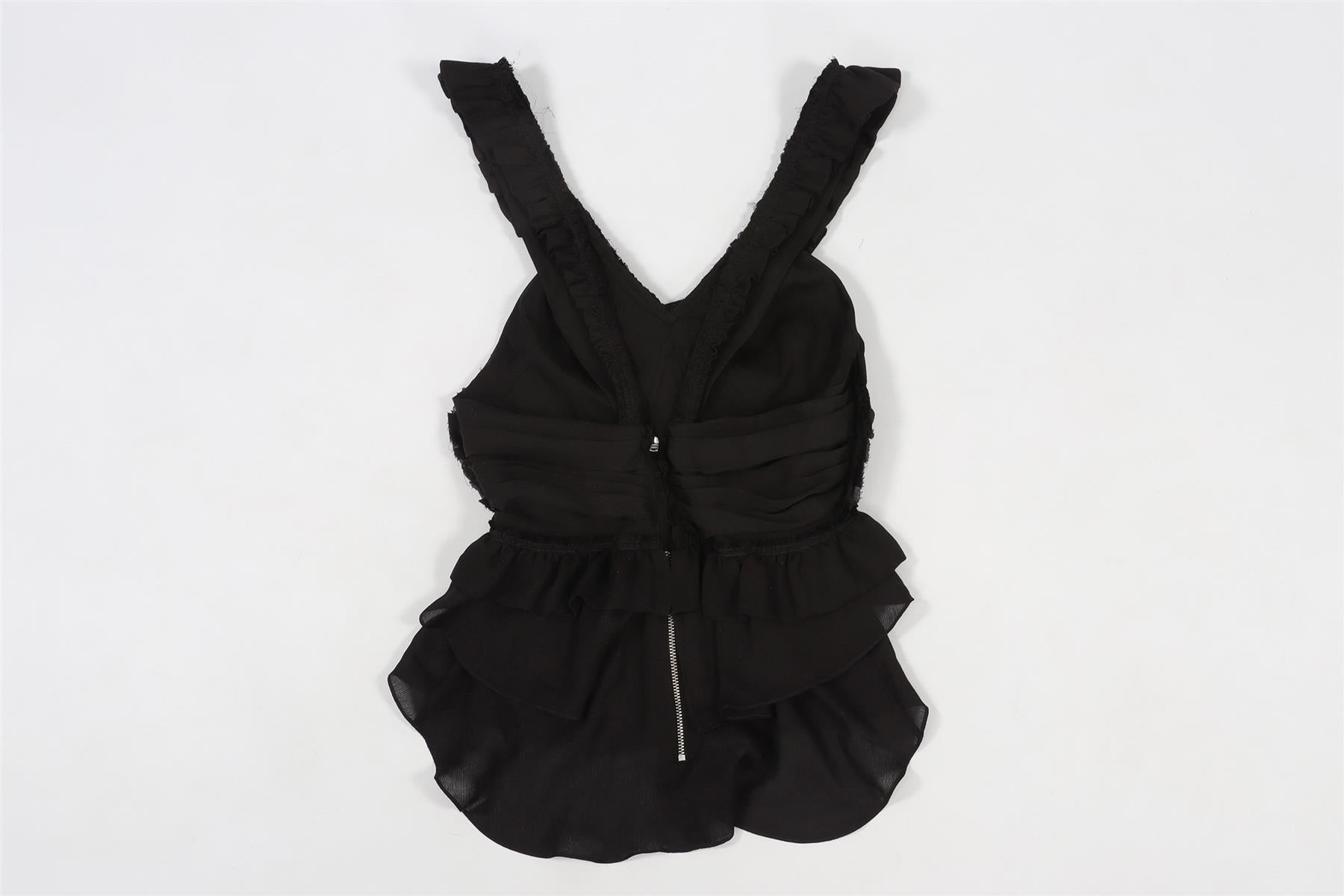 ISABEL MARANT BLACK SILK TOP FR 36 UK 8