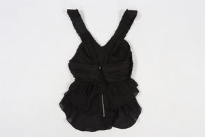 ISABEL MARANT BLACK SILK TOP FR 36 UK 8