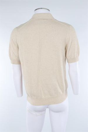 CORRIDOR BEIGE MEN'S COTTON POLO SHIRT SMALL