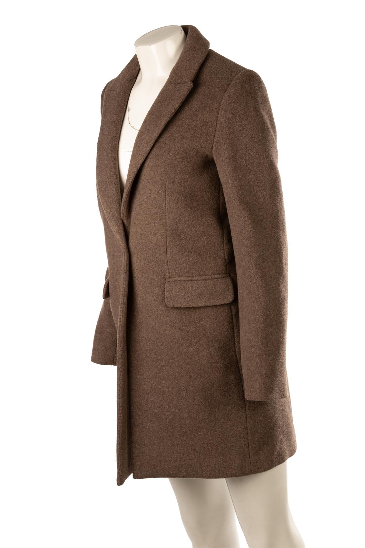 REFORMATION BROWN WOOL COAT SMALL