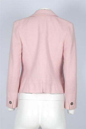 CHANEL PINK 2000 WOOL BLAZER FR 38 UK 10