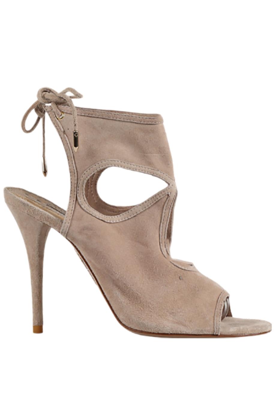 AQUAZZURA SUEDE SANDALS EU 38.5 UK 5.5 US 8.5