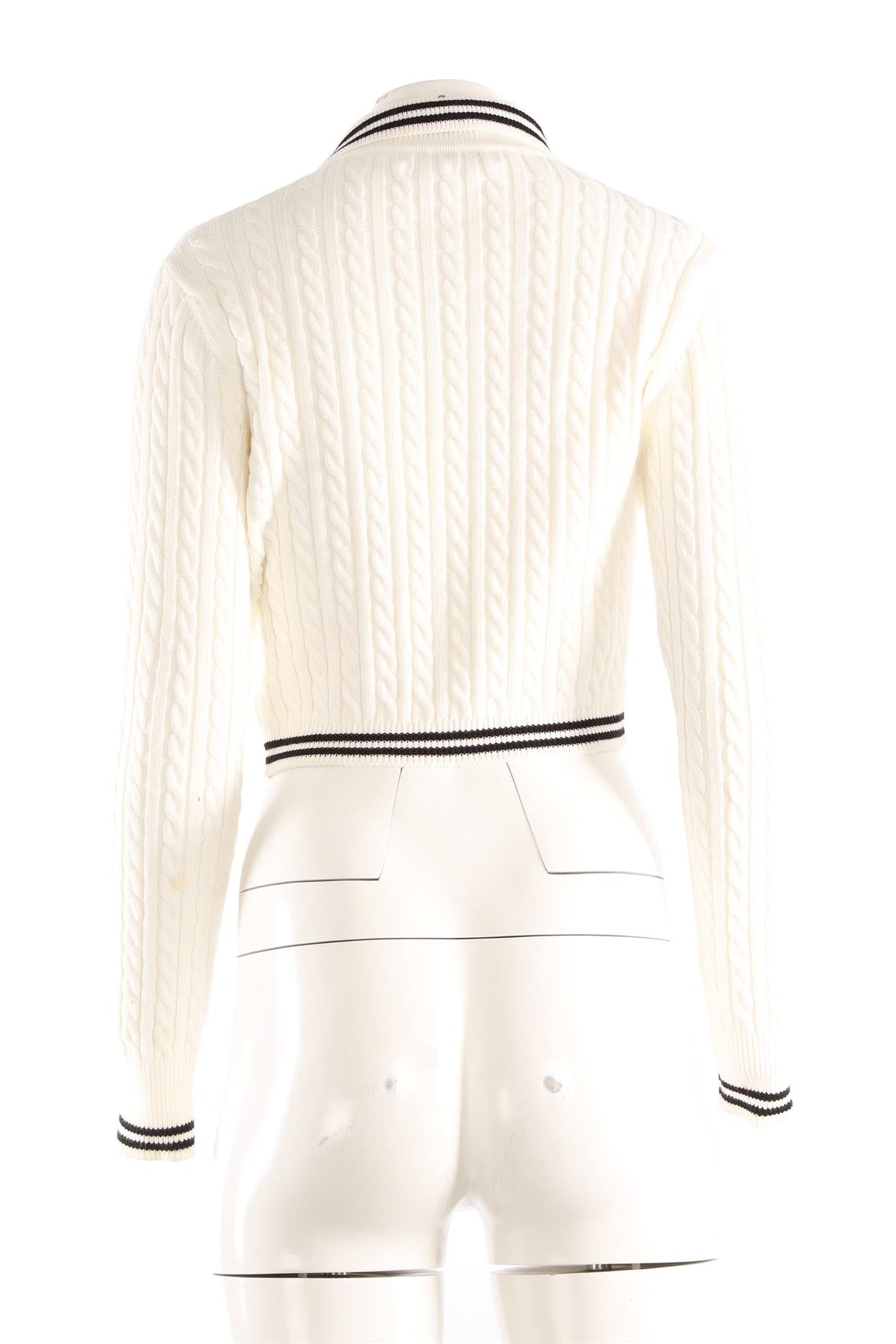 ALESSANDRA RICH CREAM KNIT SWEATER IT 38 UK 6