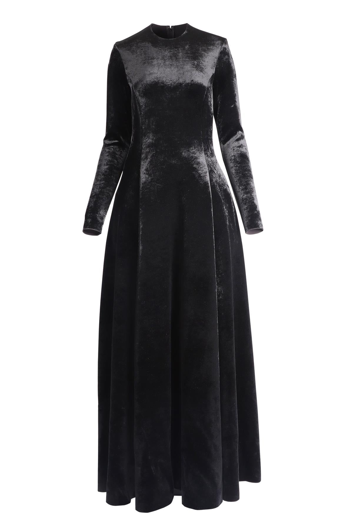 BALENCIAGA BLACK 2024 VELVET GOWN FR 42 UK 14