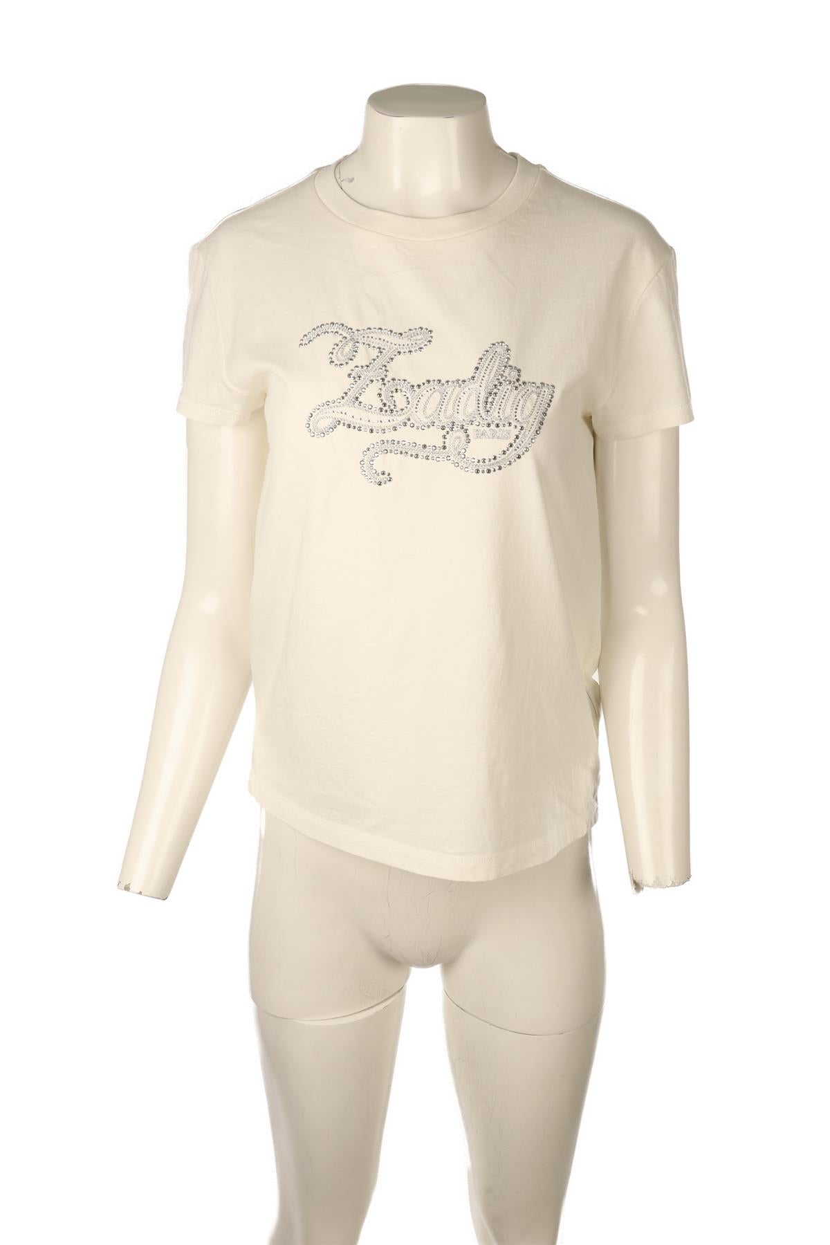 ZADIG & VOLTAIRE WHITE COTTON T-SHIRT XSMALL