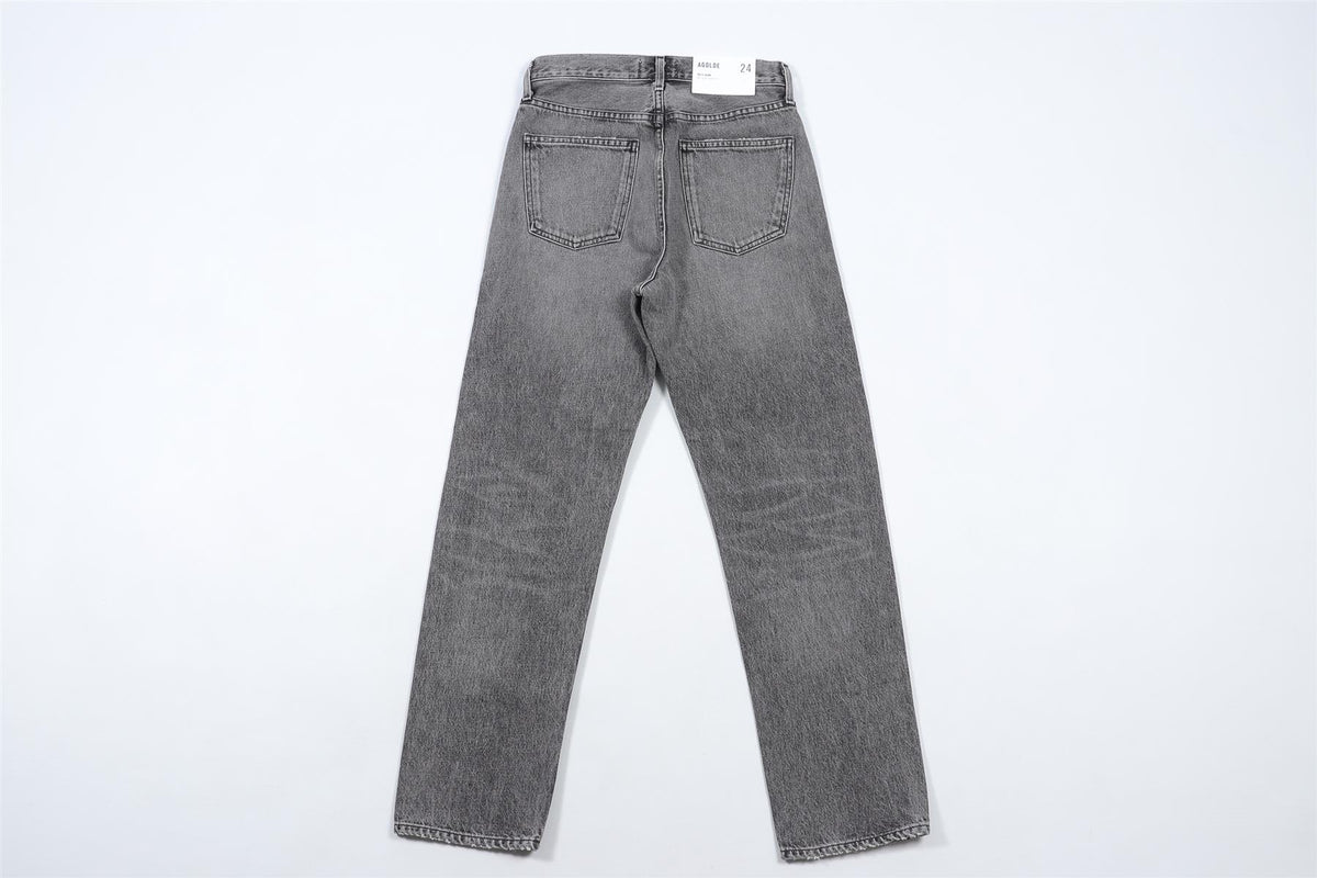 AGOLDE GREY HIGH RISE STRAIGHT LEG JEANS W24 UK 6