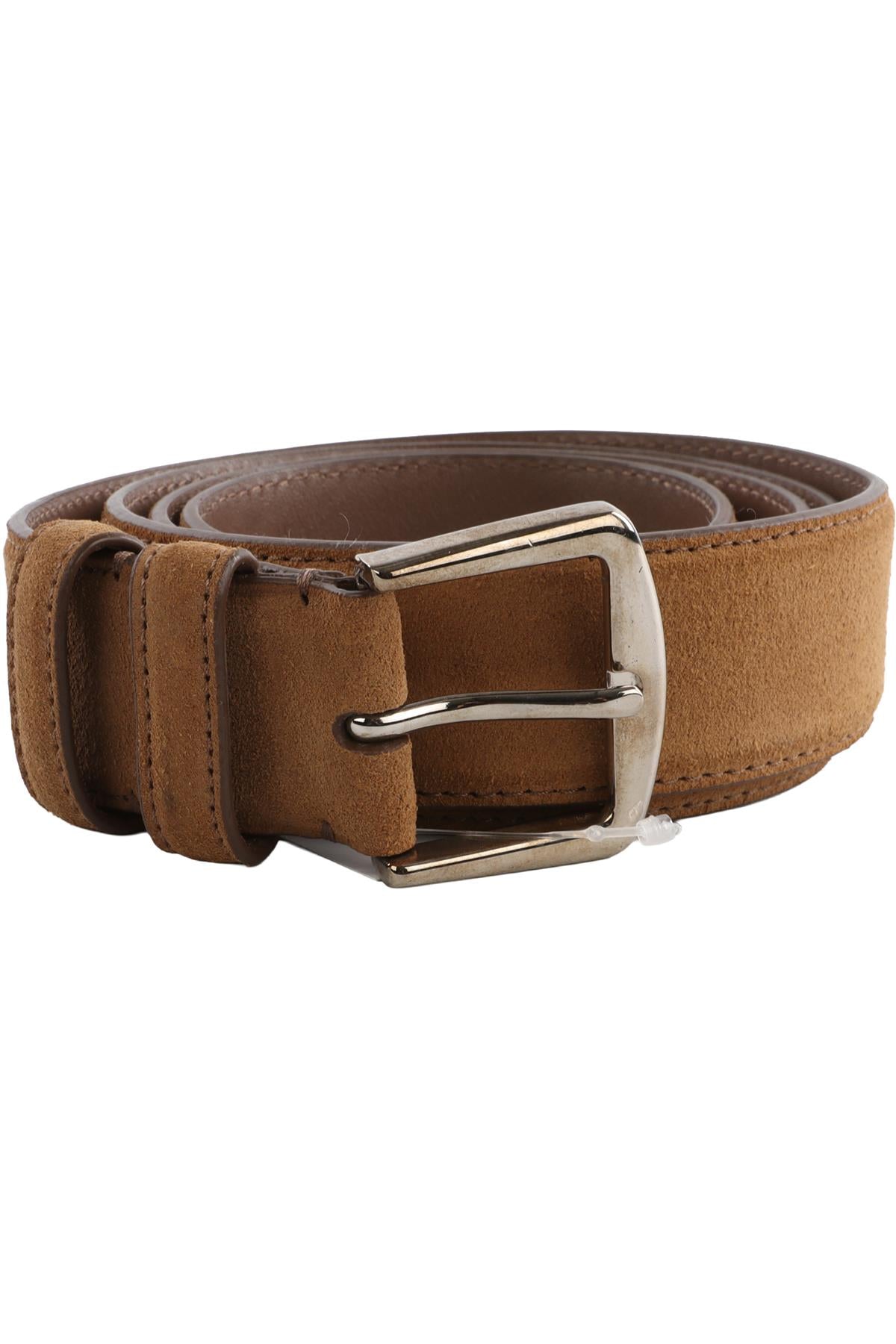 LORO PIANA TAN MEN'S SUEDE BELT 100CM