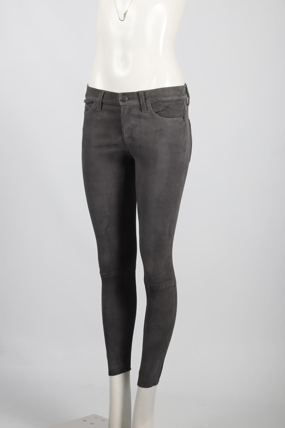 CURRENT/ELLIOTT SUEDE SKINNY PANTS W27 UK 8-10